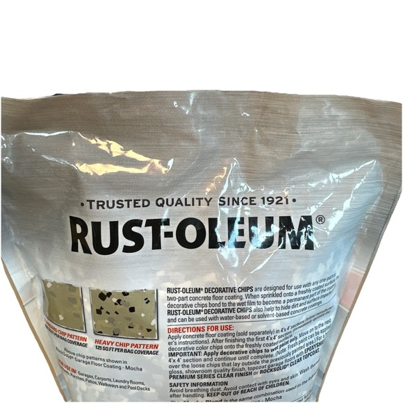 1lb Rust-Oleum Mocha Blend Concrete Floor Decorative Color Chips Epoxy Shield - Picture 2 of 2